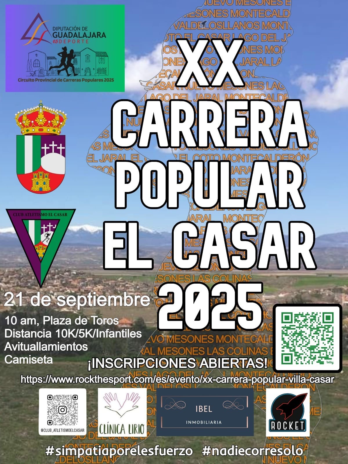 EL CASAR ACOGERÁ EL 21 DE SEPTIEMBRE LA XX CARRERA POPULAR 2025