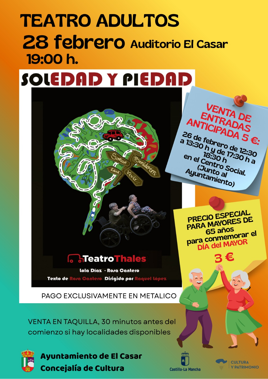 INVIERNO CULTURAL EL CASAR "SOLEDAD Y PIEDAD" - TEATRO ADULTOS EN EL CASAR