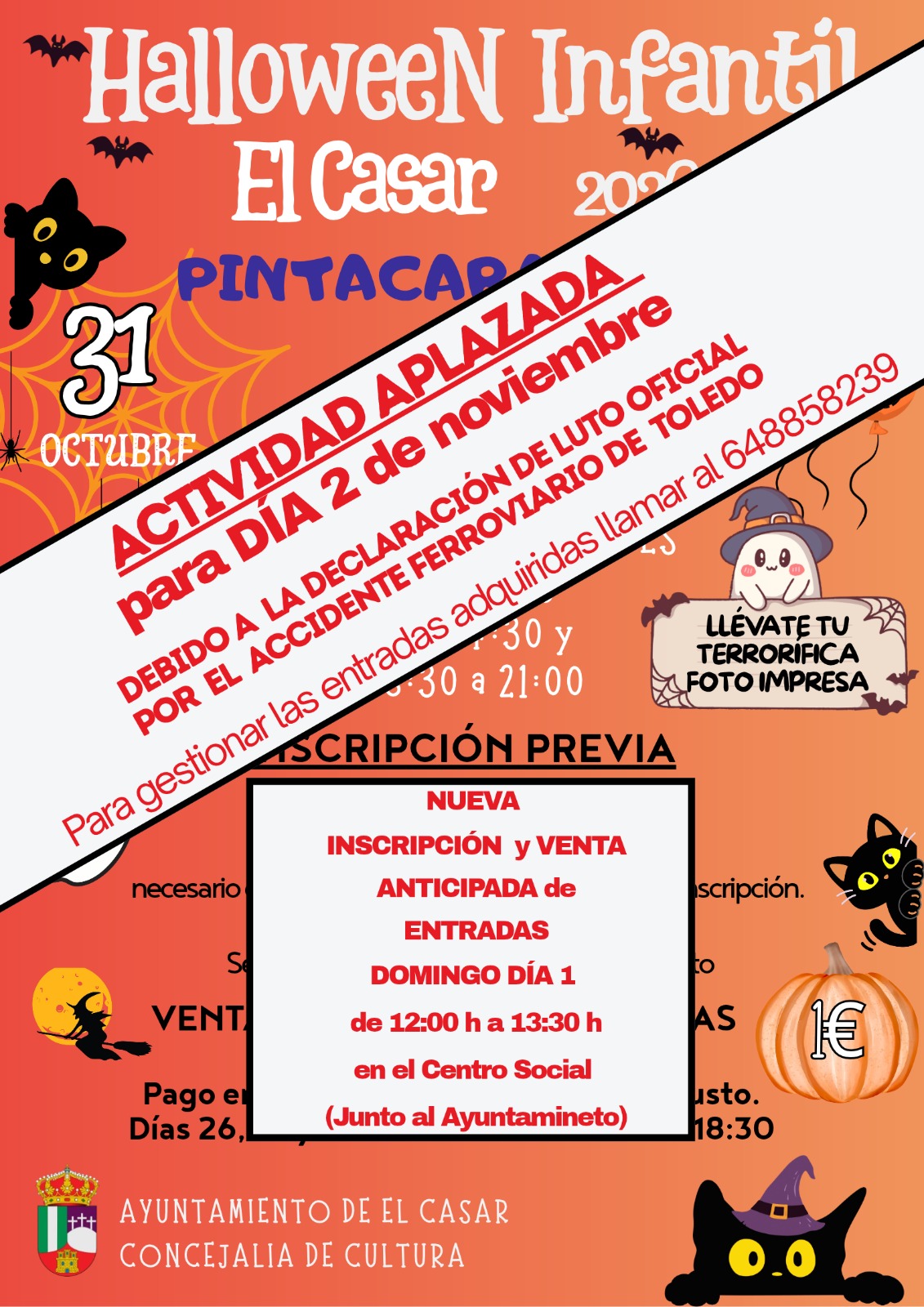 APLAZADO EL HALLOWEEN INFANTIL DE EL CASAR