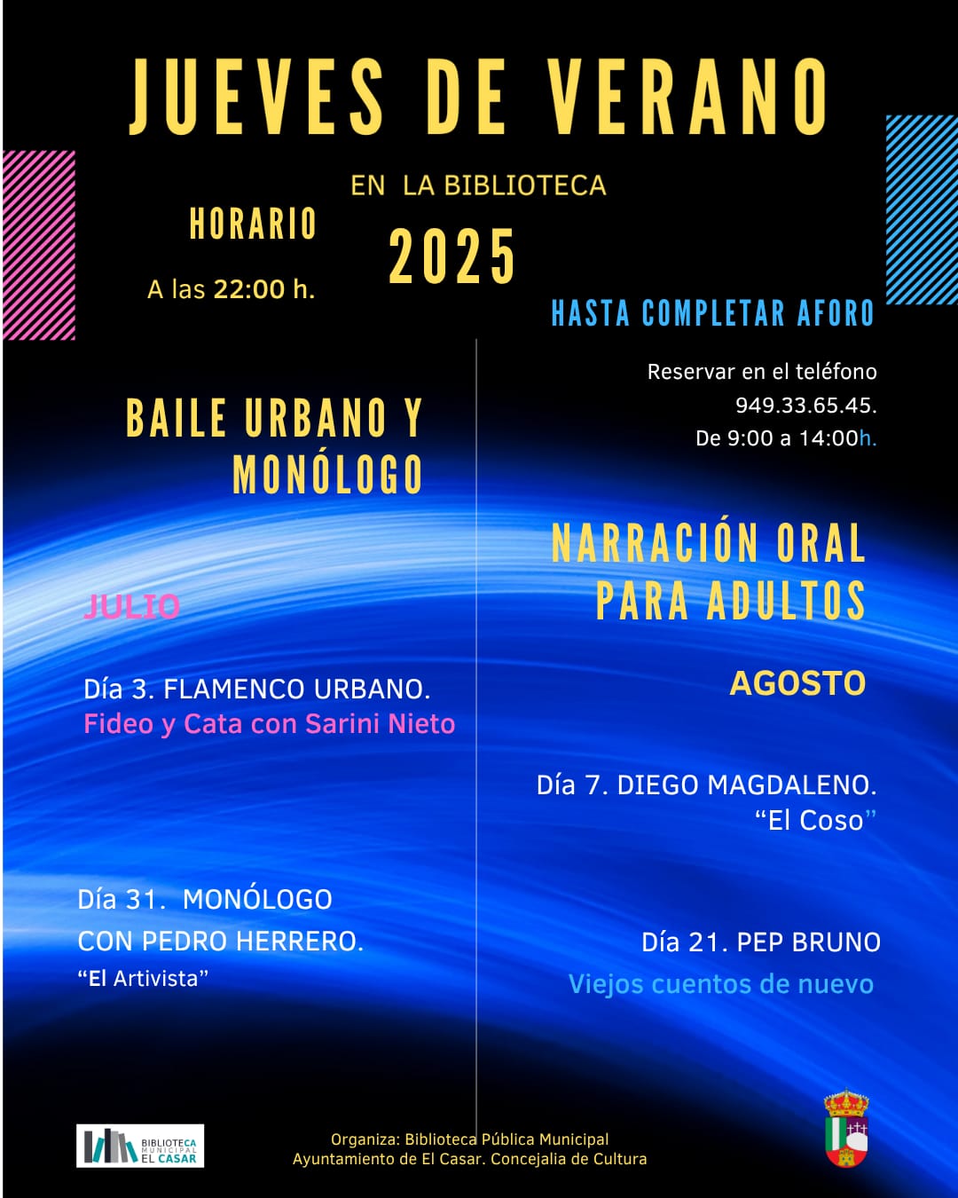 ¡LLEGAN LOS JUEVES DE VERANO!  ¡ESTE VERANO LOS JUEVES SE VIVEN EN LA BIBLIOTECA!