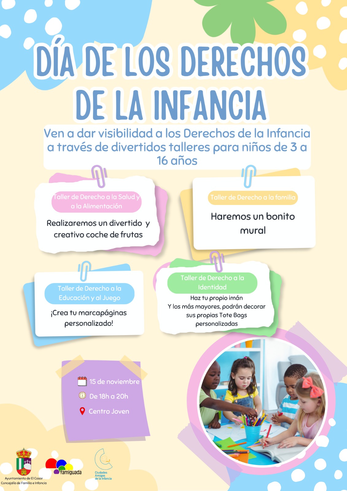 ¡CELEBRA CON NOSOTROS EL DÍA DE LOS DERECHOS DE LA INFANCIA EN EL CASAR!