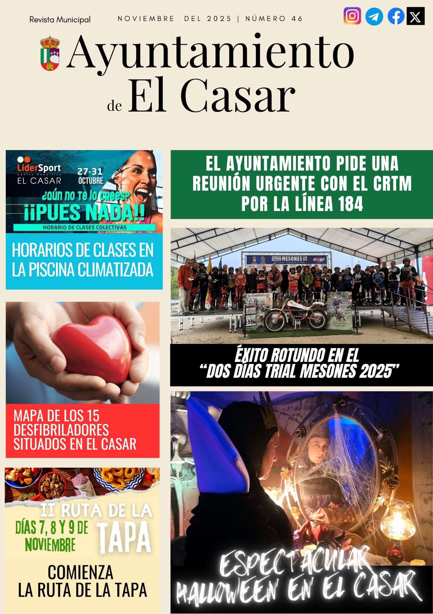 !YA ESTÁ DISPONIBLE LA REVISTA DE NOVIEMBRE DEL AYUNTAMIENTO DE EL CASAR!