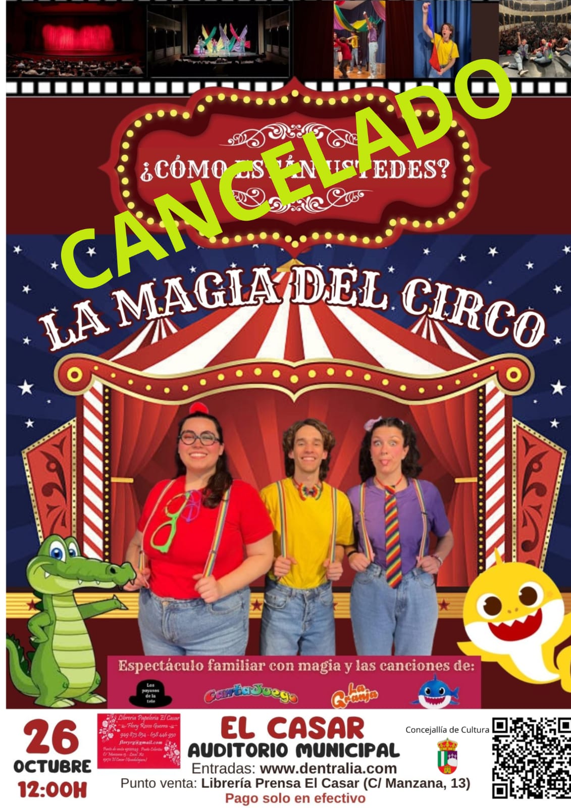 CANCELADO EL ESPECTÁCULO “LA MAGIA DEL CIRCO”