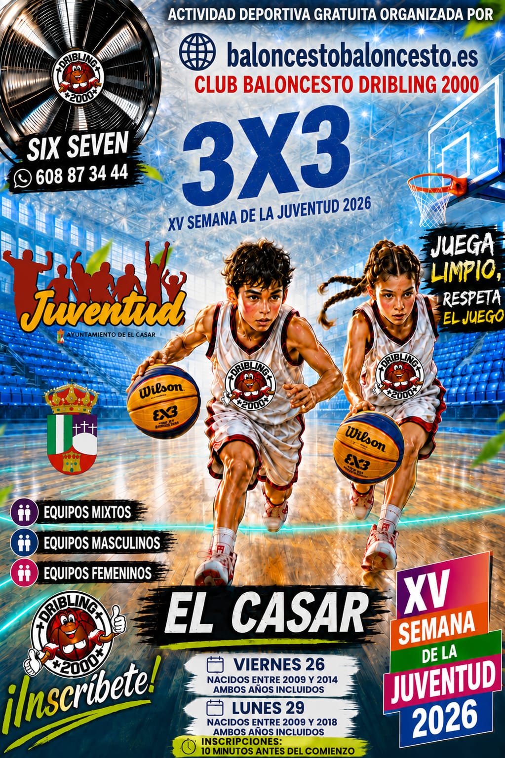 3x3 DE BALONCESTO – XV SEMANA DE LA JUVENTUD 2026 EL CASAR