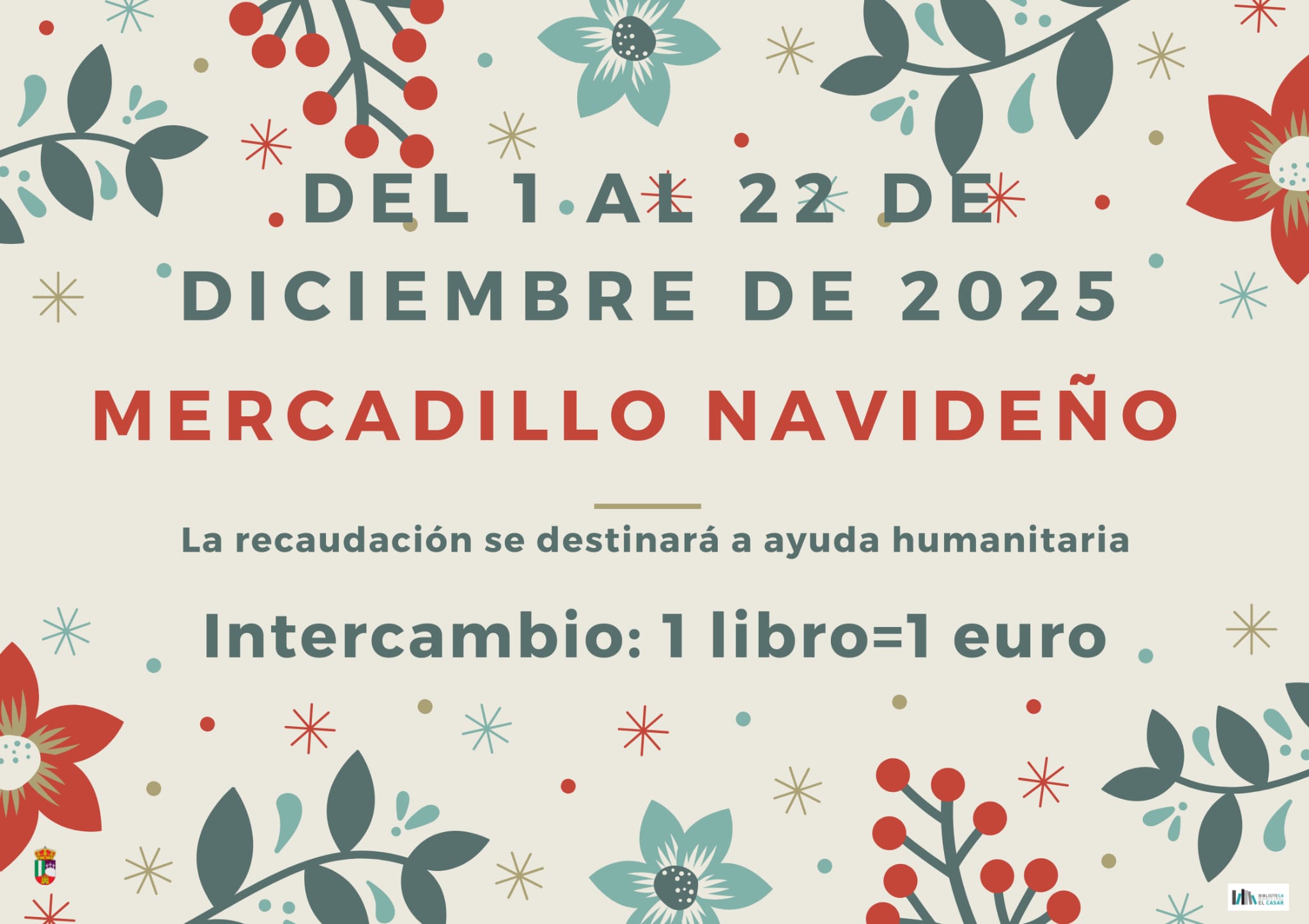 ¡VUELVE EL MERCADILLO NAVIDEÑO SOLIDARIO!