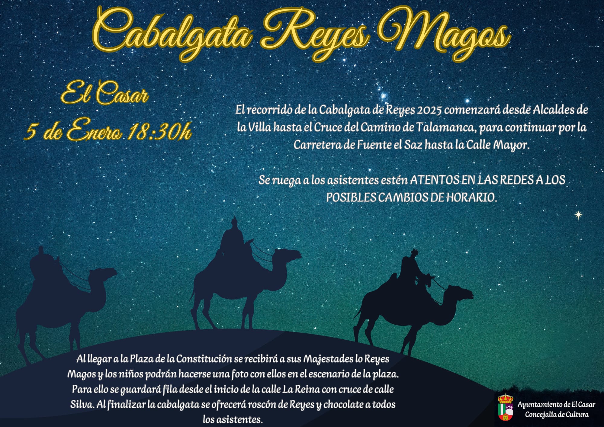 ¡LA MAGIA DE LA #CABALGATADEREYES LLEGA A NUESTRO MUNICIPIO!