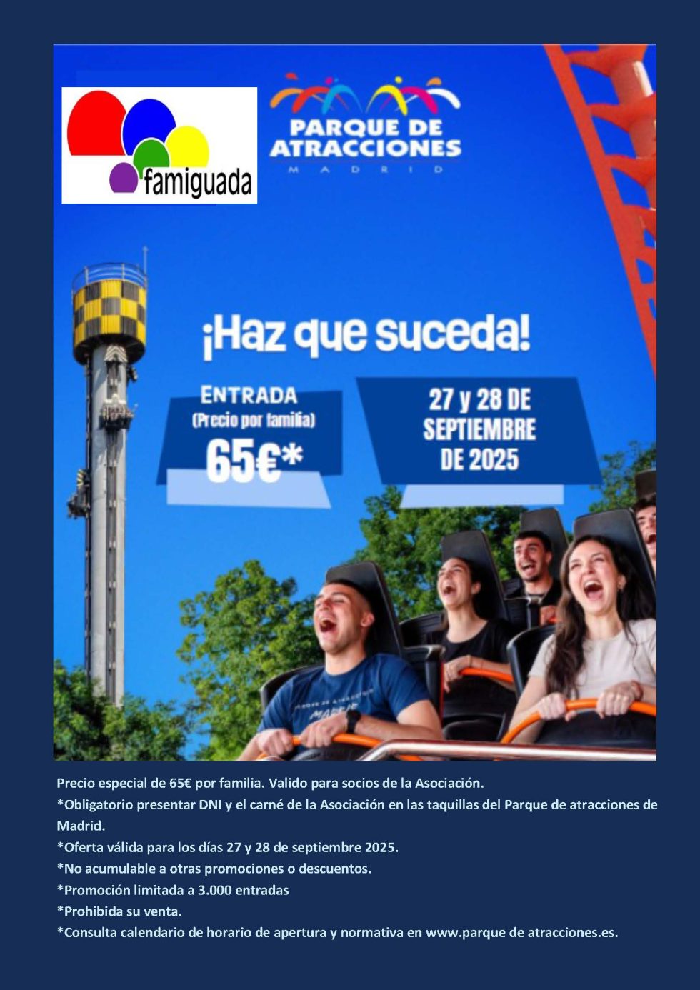 ¡JORNADAS FAMILIARES EN EL PARQUE DE ATRACCIONES! (1)