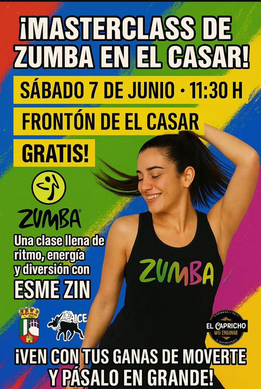 ¡MASTERCLASS DE ZUMBA EN EL CASAR!