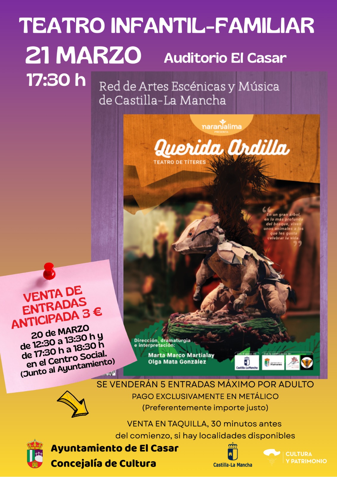 TEATRO FAMILIAR - TÍTERES EN EL CASAR (1)