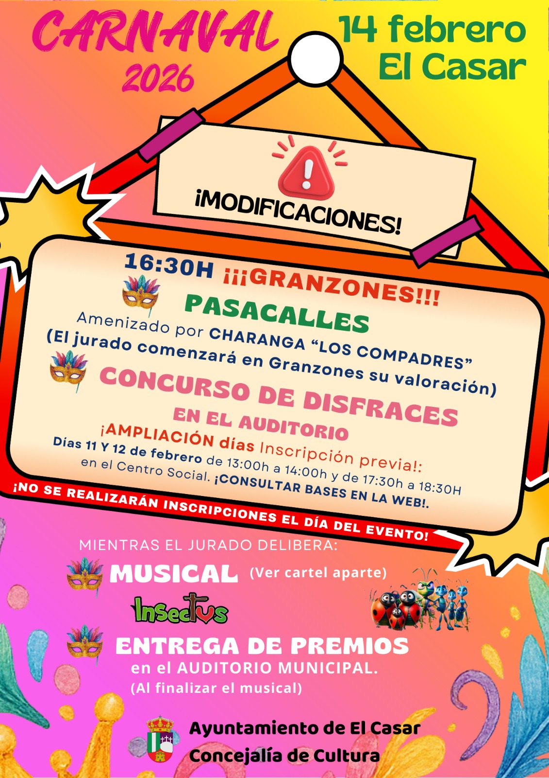 ¡ATENCIÓN, CARNAVALERAS Y CARNAVALEROS!