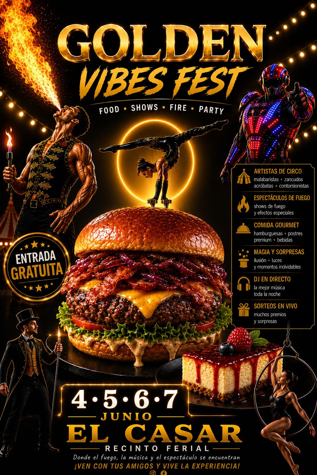 ¡LLEGA EL “GOLDEN VIBES FEST” A EL CASAR! UN GRAN ESPECTÁCULO PARA TODOS LOS SENTIDOS