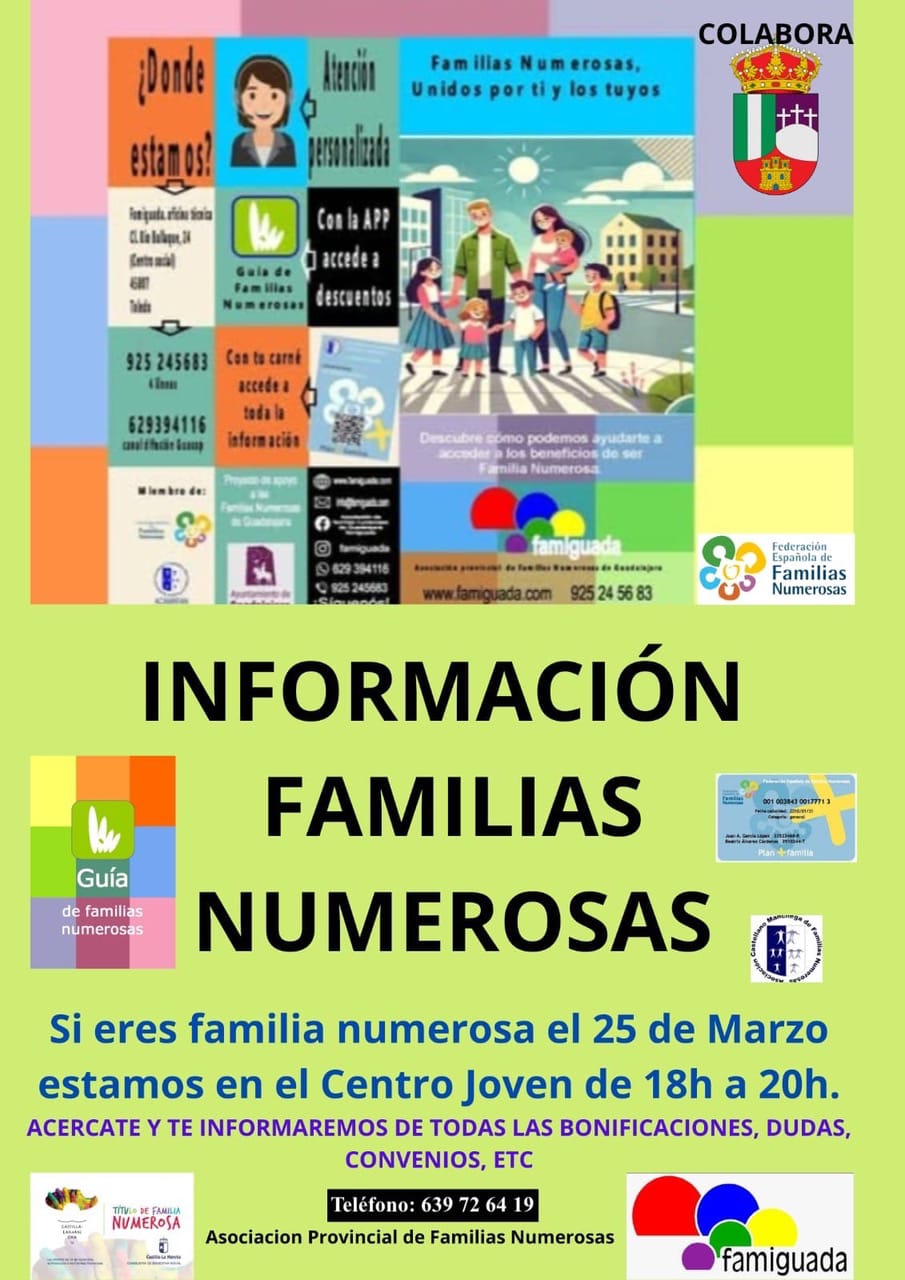 ¡ATENCIÓN, FAMILIAS NUMEROSAS! ¡FAMIGUADA VISITA EL CASAR!