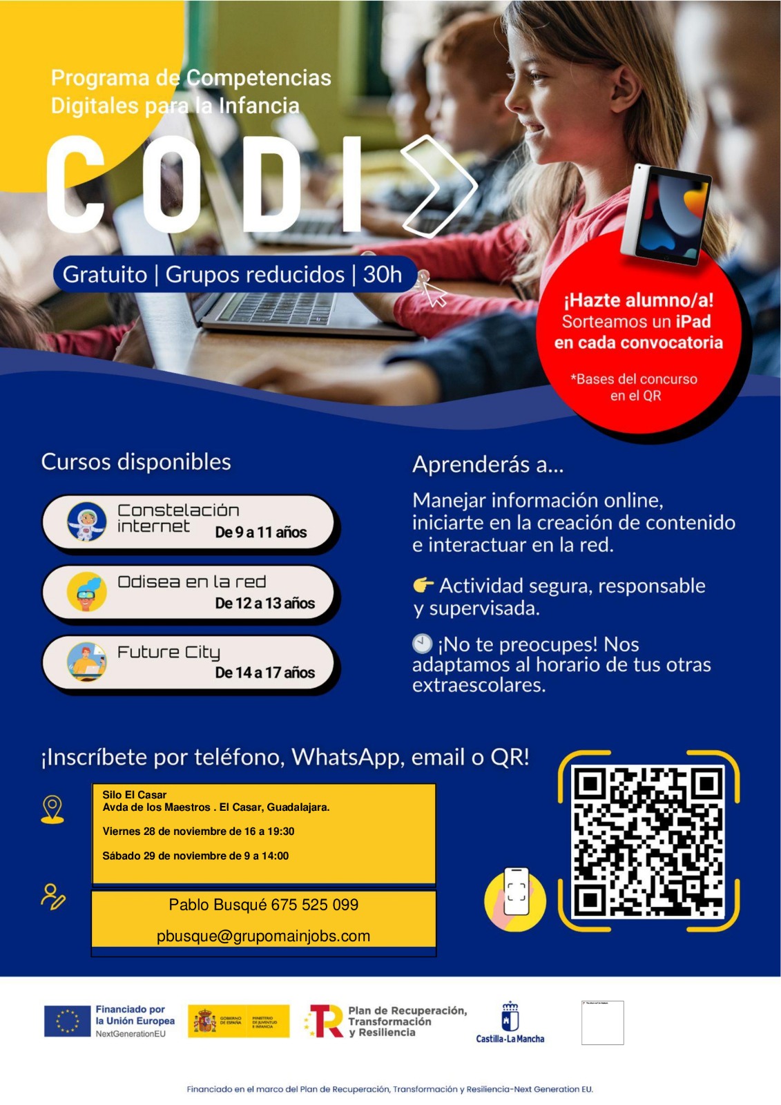 ¡VUELVEN LOS CURSOS DE DIGITALIZACIÓN GRATUITOS A EL CASAR!