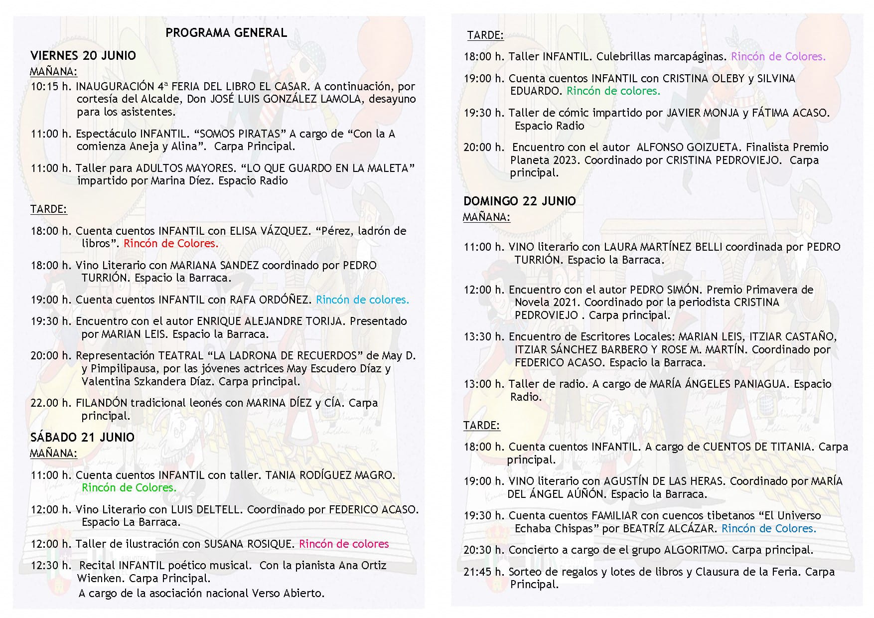 ¡LA 4ª FERIA DEL LIBRO DE EL CASAR YA ESTÁ AQUÍ!