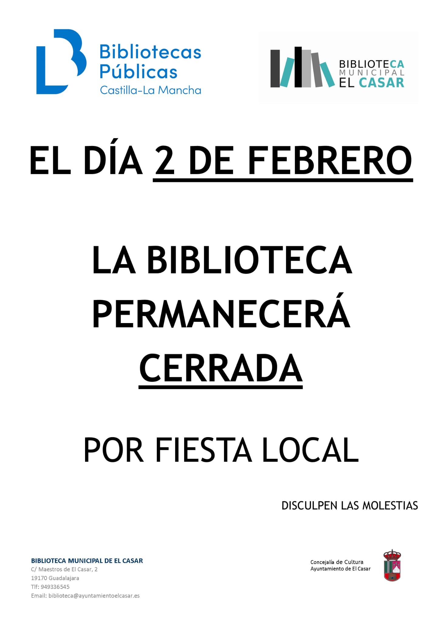 AVISO IMPORTANTE BIBLIOTECA MUNICIPAL