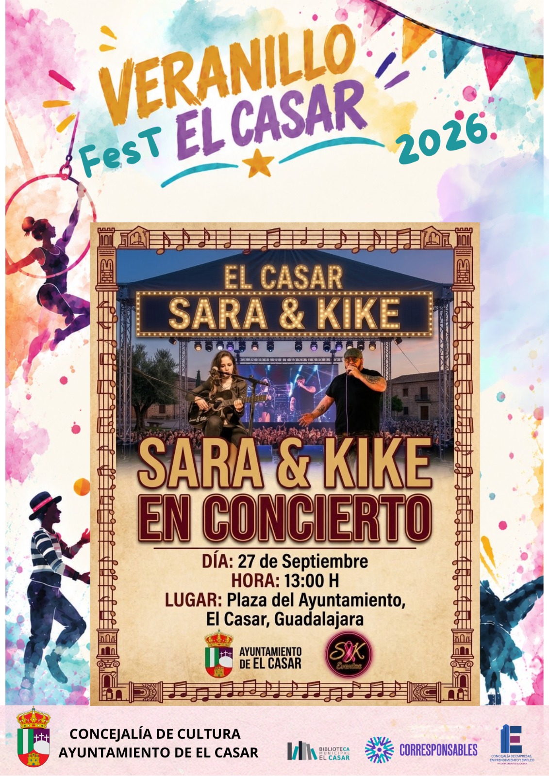 SARA & KIKE, EN CONCIERTO DENTRO DEL VERANILLO FEST EL CASAR 2026