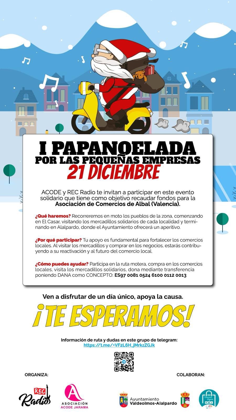 ¡I PAPA-NOELADA SOLIDARIA POR LAS PEQUEÑAS EMPRESAS DE VALENCIA!
