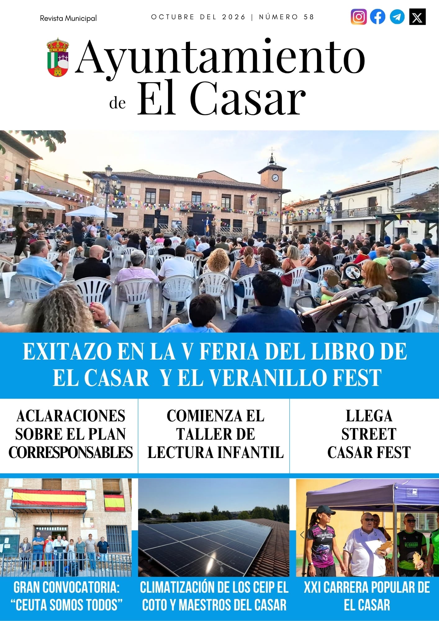 YA ESTÁ DISPONIBLE EL NÚMERO DE OCTUBRE DE LA REVISTA MUNICIPAL DE EL CASAR