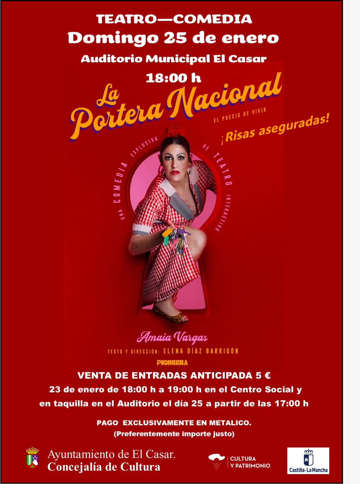 TEATRO – LA PORTERA NACIONAL -  COMEDIA EN EL CASAR (1)
