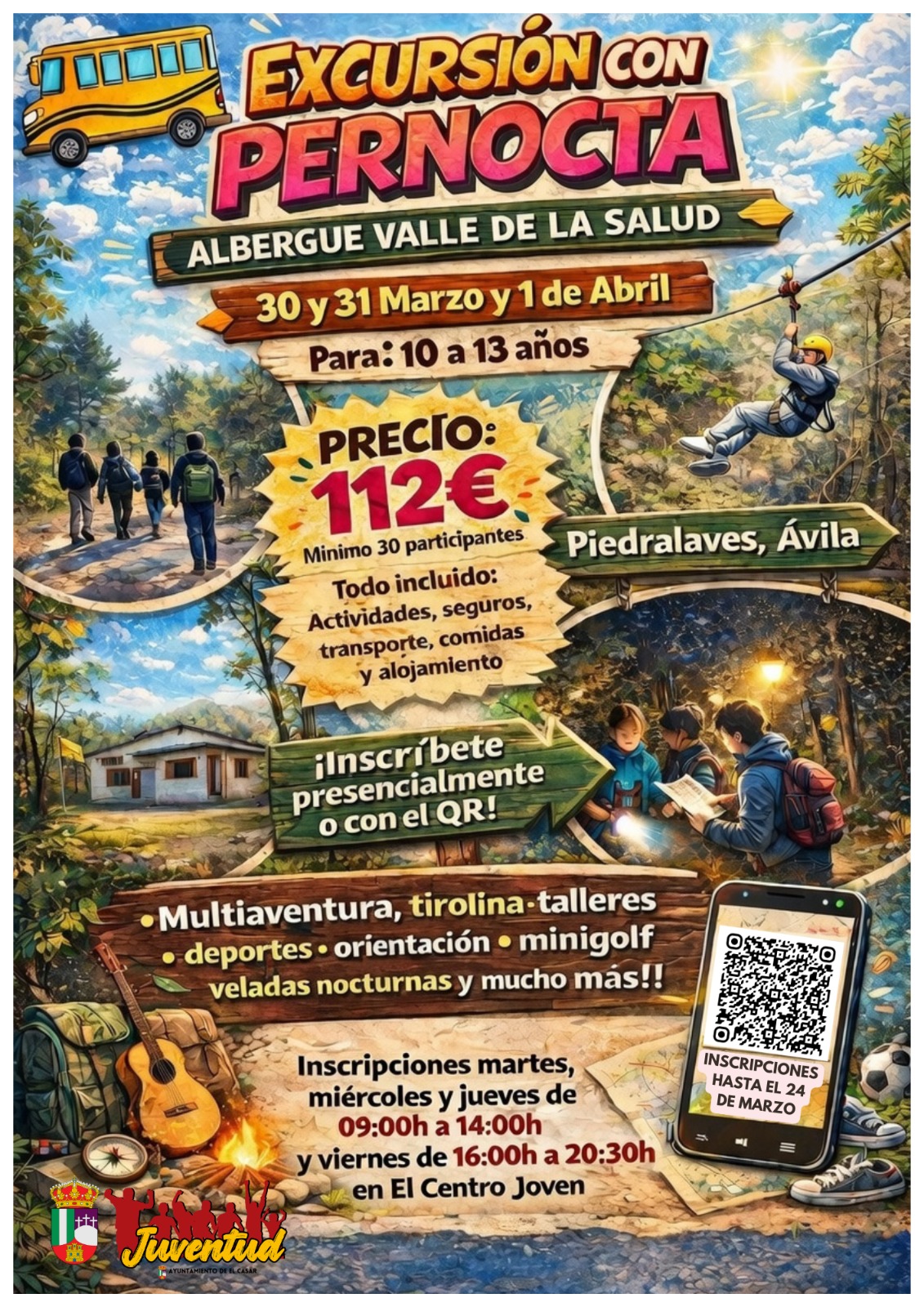¡EXCURSIÓN JUVENIL A ÁVILA, CON PERNOCTA, DESDE EL CASAR !