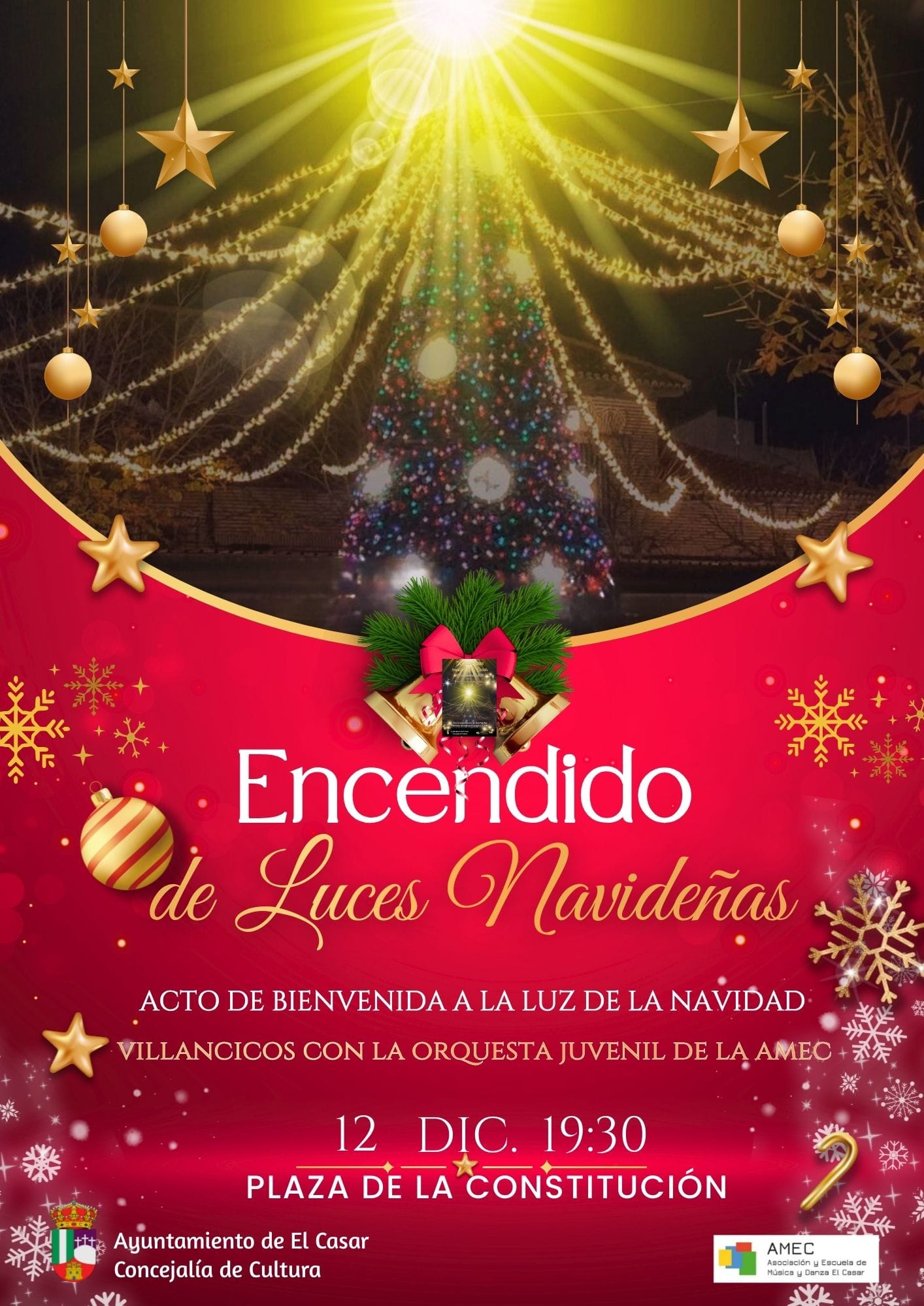 ¡VEN A VIVIR EL ENCENDIDO DE LUCES NAVIDEÑAS EN EL CASAR!