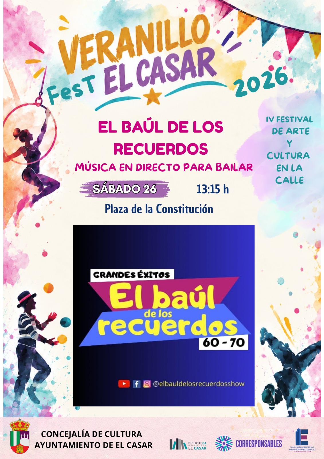 EL BAÚL DE LOS RECUERDOS TRAE LA MÚSICA DE LOS 60 Y 70 A EL CASAR