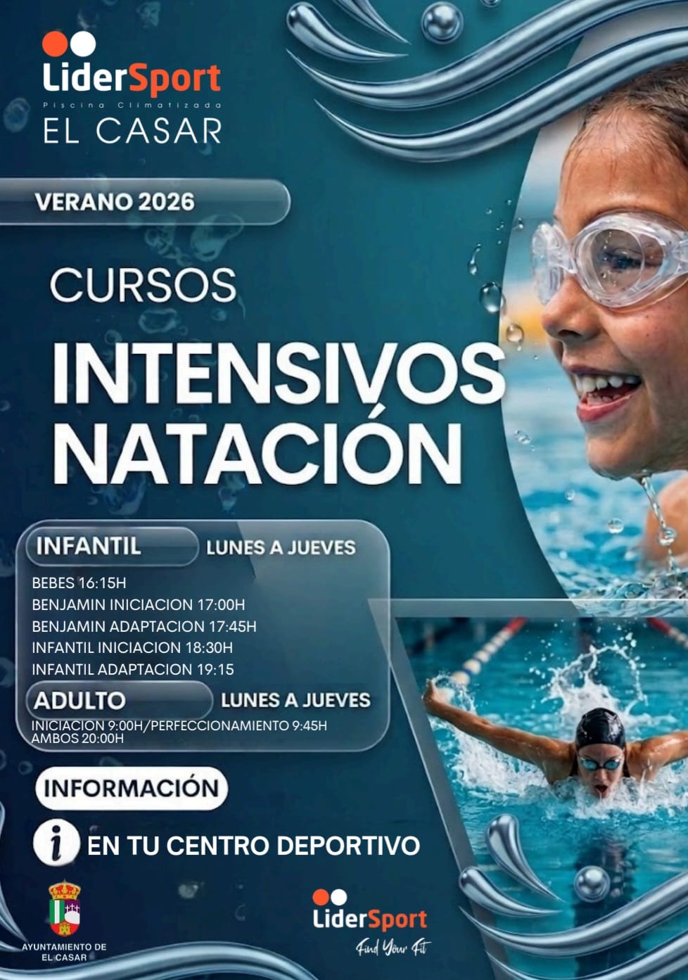 CURSOS INTENSIVOS DE NATACIÓN VERANO 2026 EN LA PISCINA CLIMATIZADA DE EL CASAR (1)