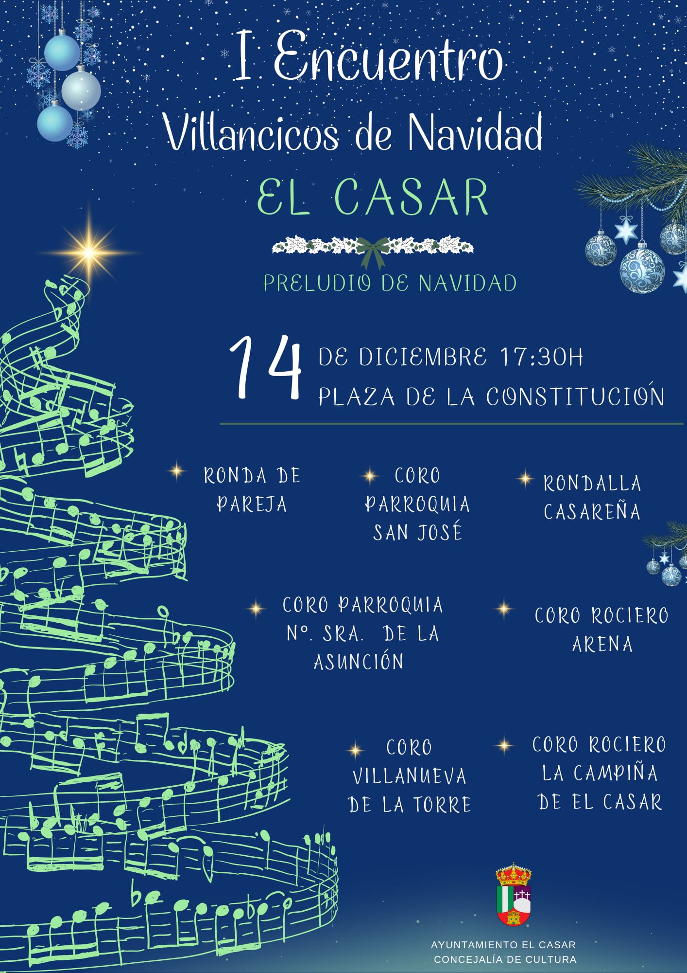 ¡I ENCUENTRO DE VILLANCICOS DE NAVIDAD EN EL CASAR!