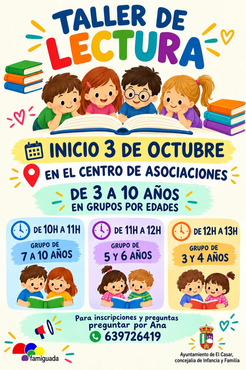 ¡LLEGAN LOS TALLERES DE LECTURA INFANTIL A EL CASAR! (1)