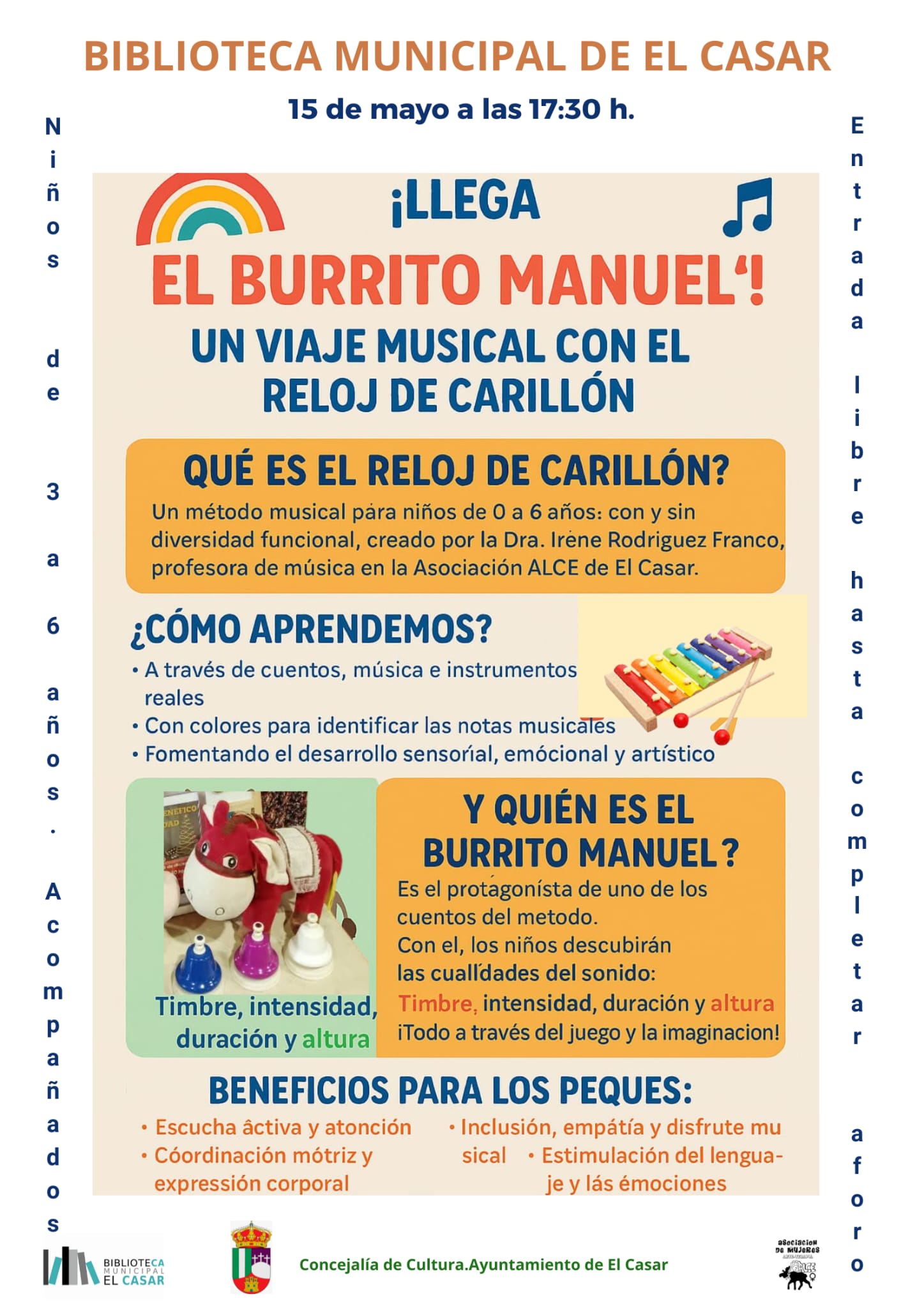 ¡EL BURRITO MANUEL LLEGA A LA BIBLIOTECA DE EL CASAR!