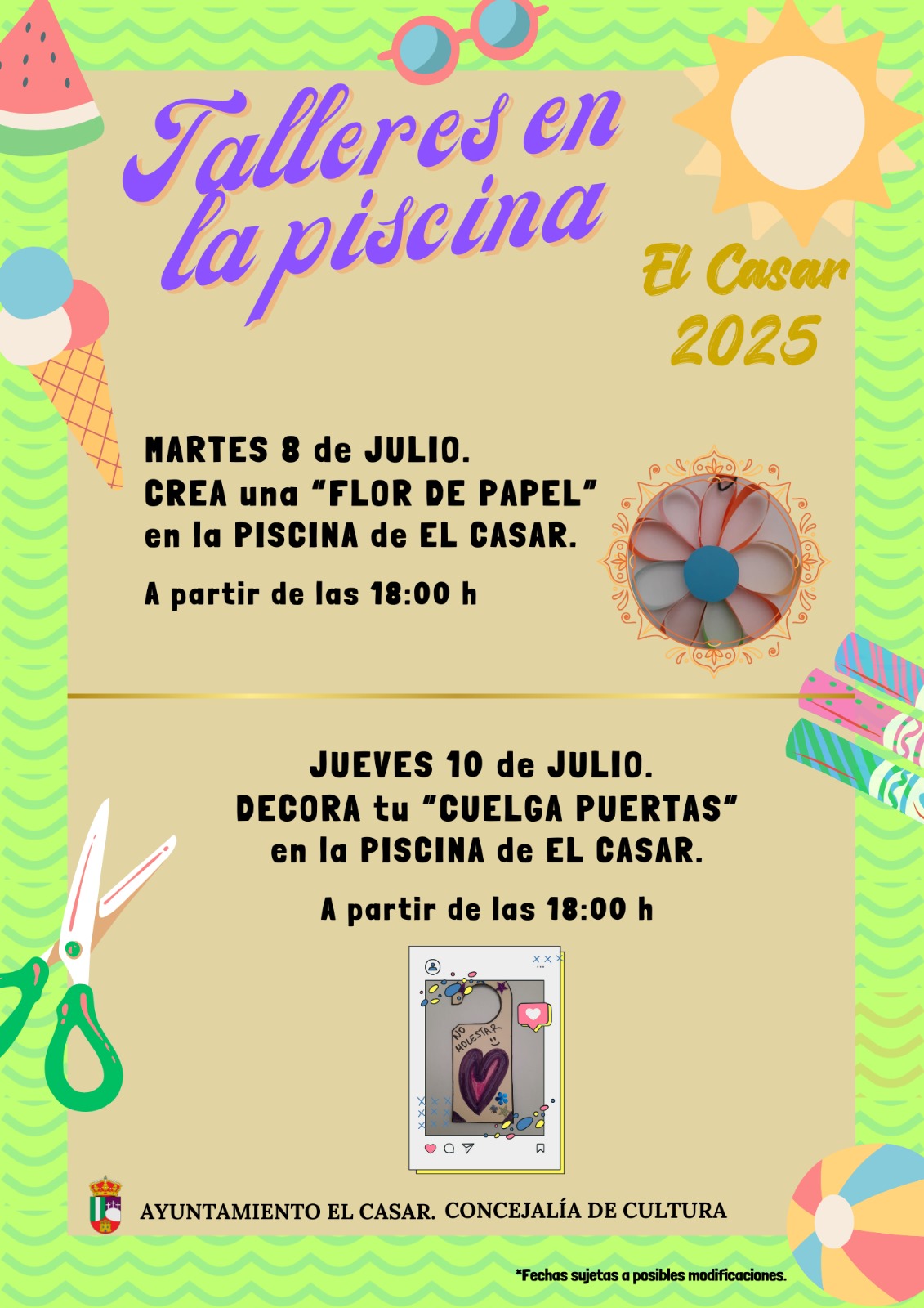 ¡ESTE VERANO LA PISCINA DE EL CASAR SE PINTA DE CREATIVIDAD PARA LOS PEQUES!