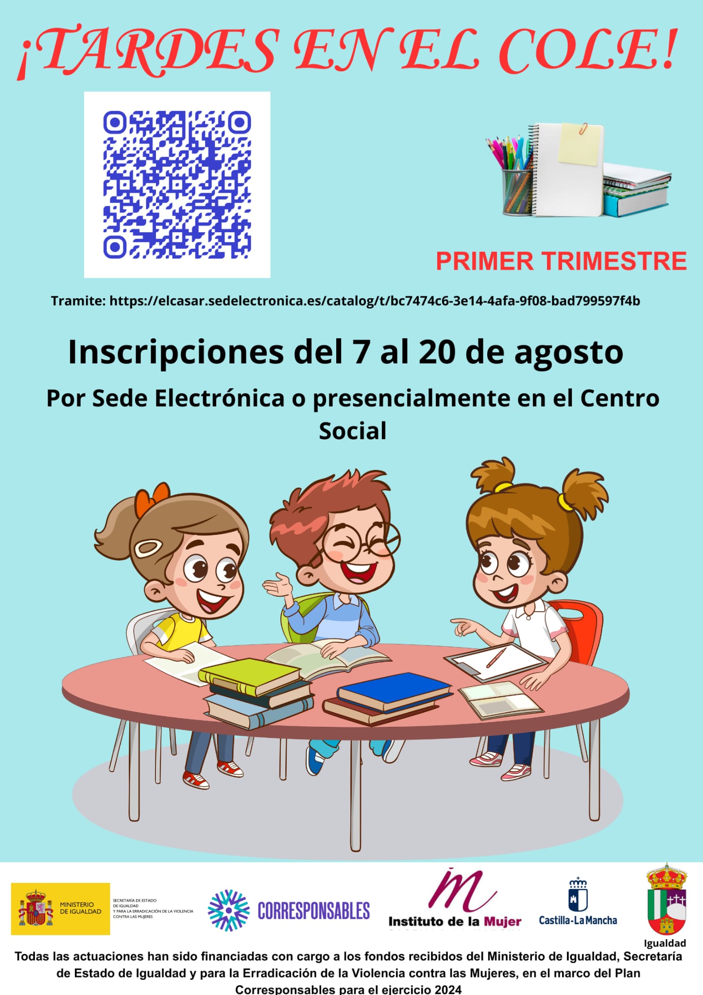 ¡VUELVEN LAS TARDES EN EL COLE!