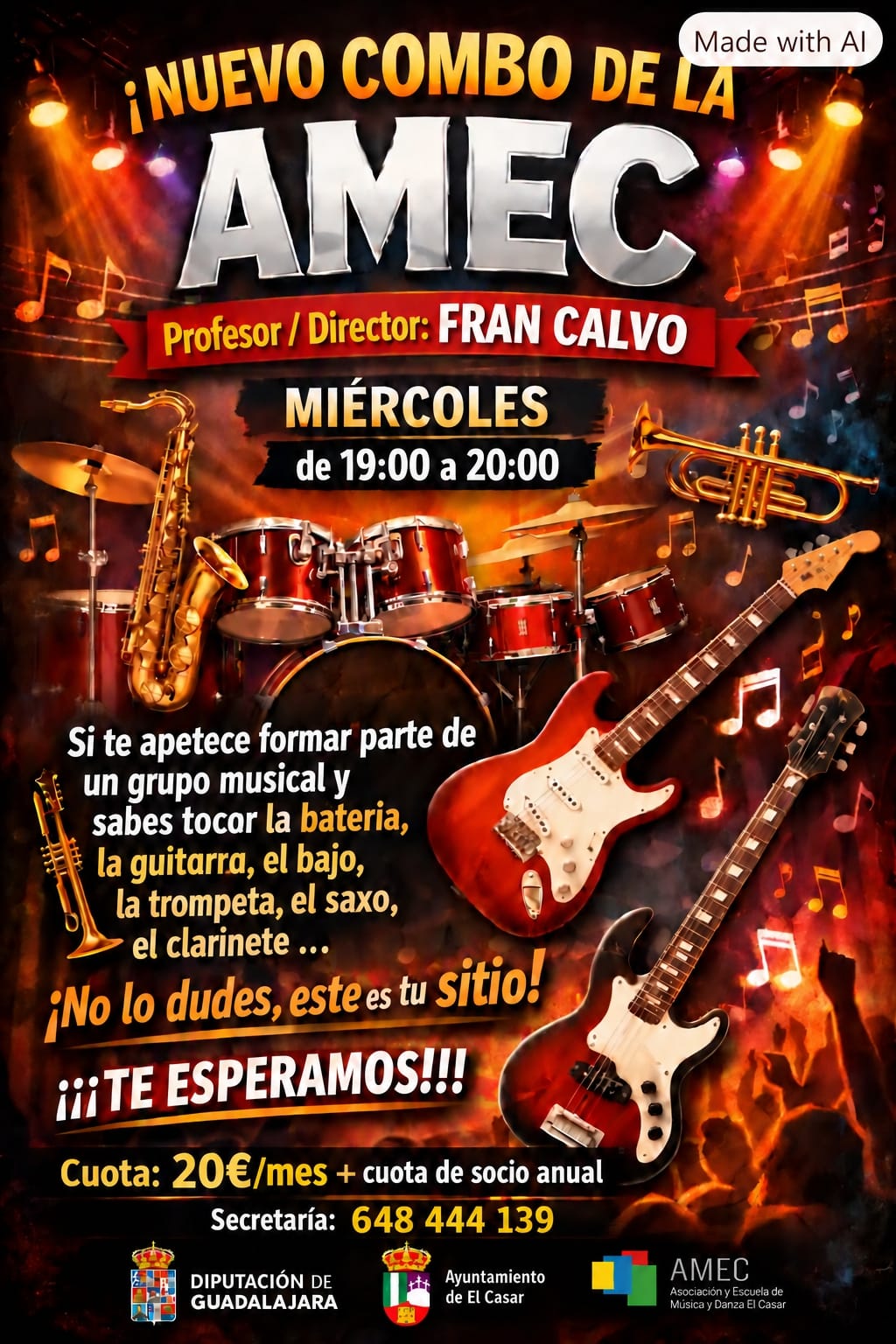 ¡ATENCIÓN, MÚSICOS DE EL CASAR! ¡LA MÚSICA OS ESTÁ LLAMANDO