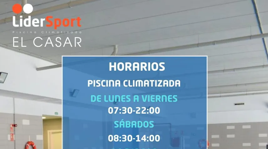 HORARIOS DE LA PISCINA CLIMATIZADA DE EL CASAR
