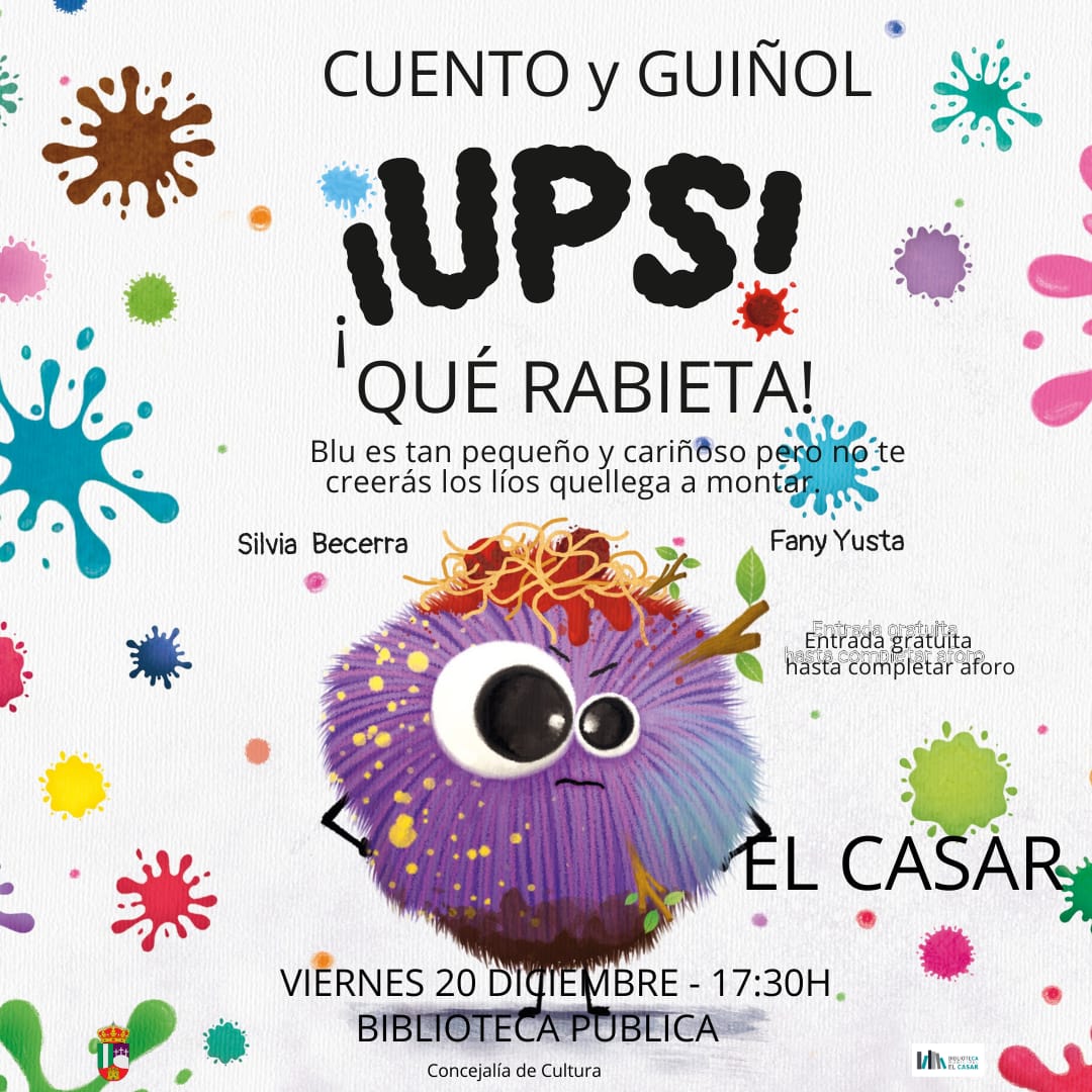 CUENTO Y GUIÑOL: ¡UPS! ¡QUÉ RABIETA!
