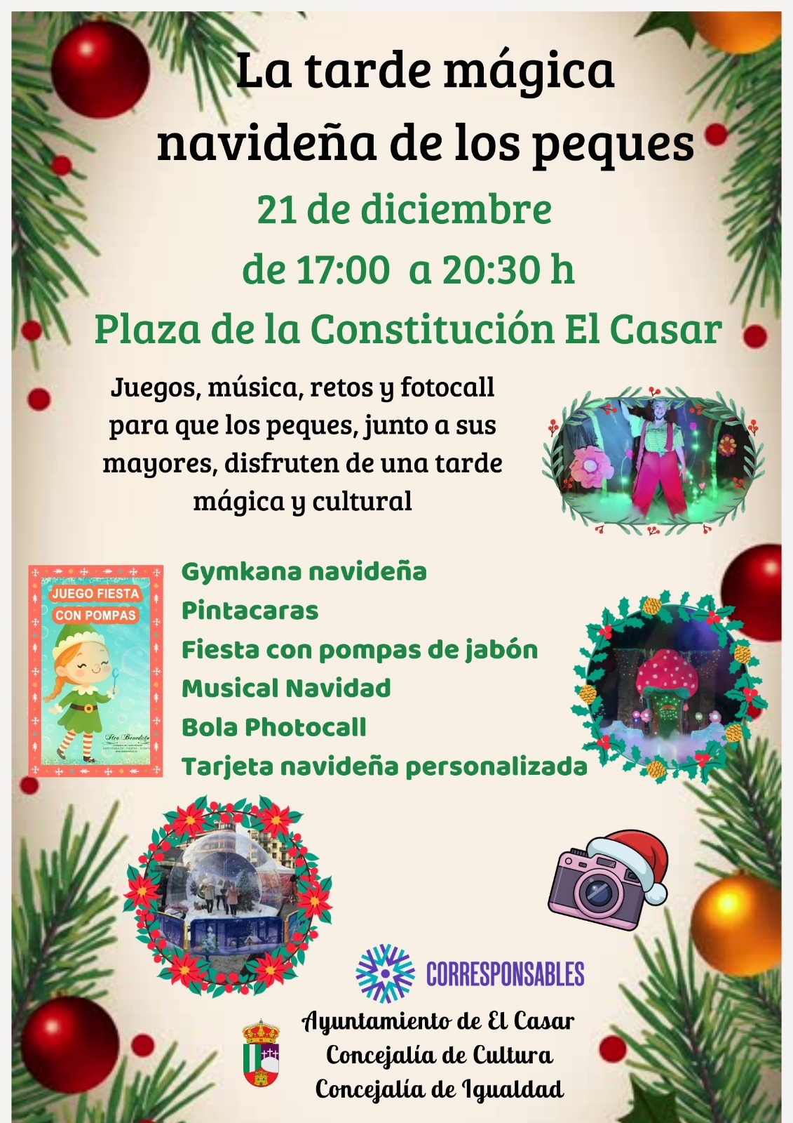 ¡LLEGA LA TARDE MÁS MÁGICA DE LA NAVIDAD A EL CASAR!