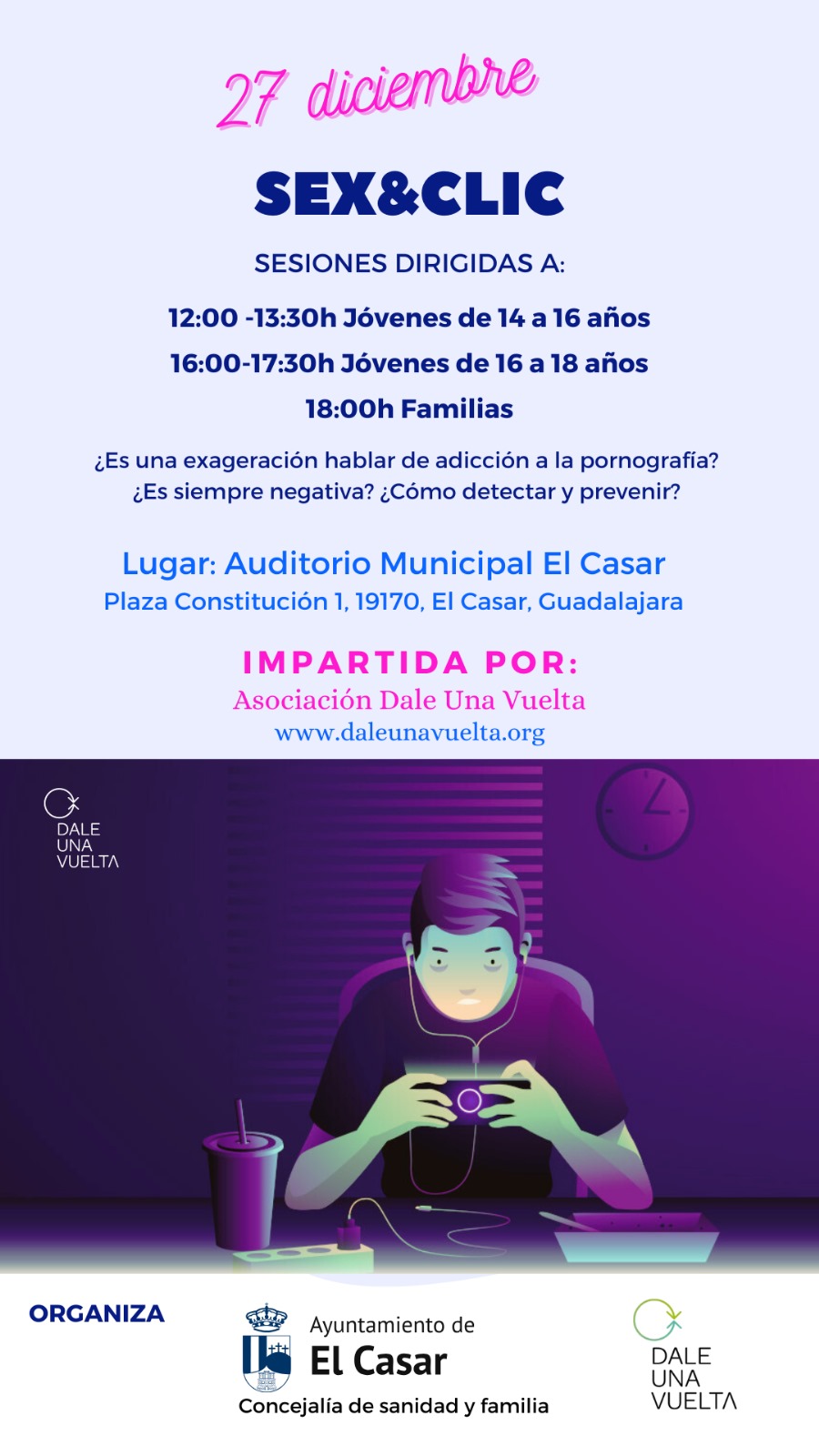 PRESENTAMOS UNAS JORNADAS Y TALLERES PARA ADOLESCENTES, PADRES Y MADRES
