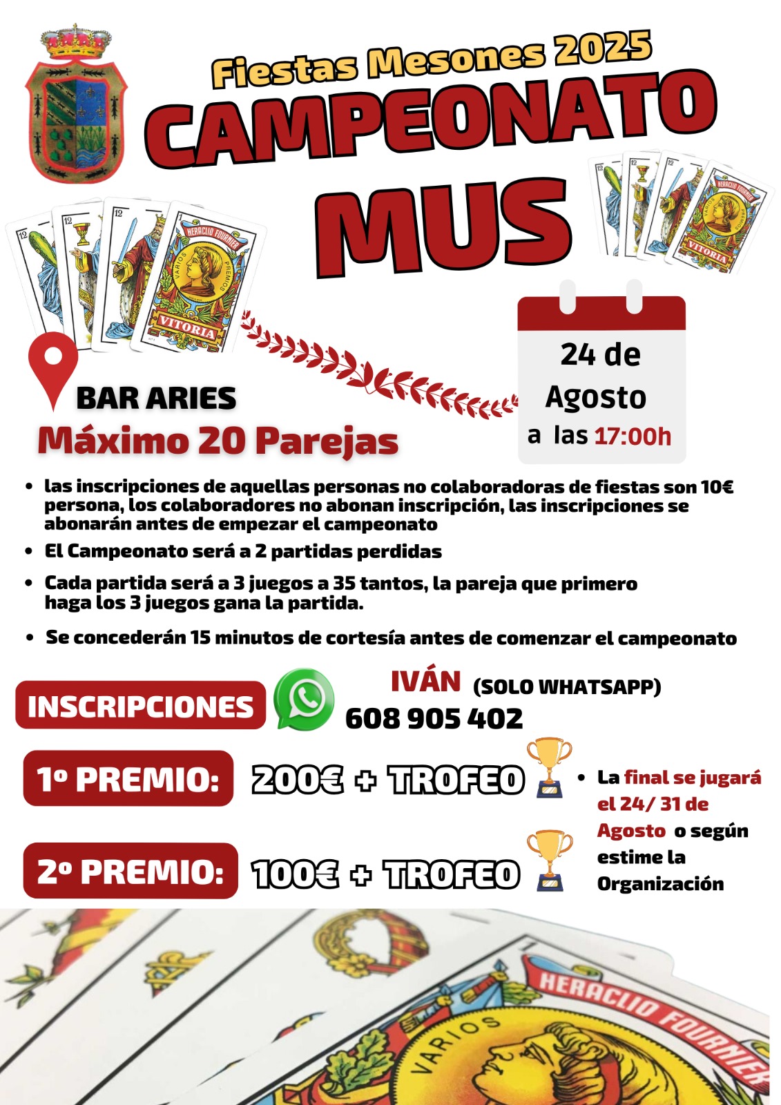 CAMPEONATO DE MUS, EN LAS FIESTAS DE MESONES 2025