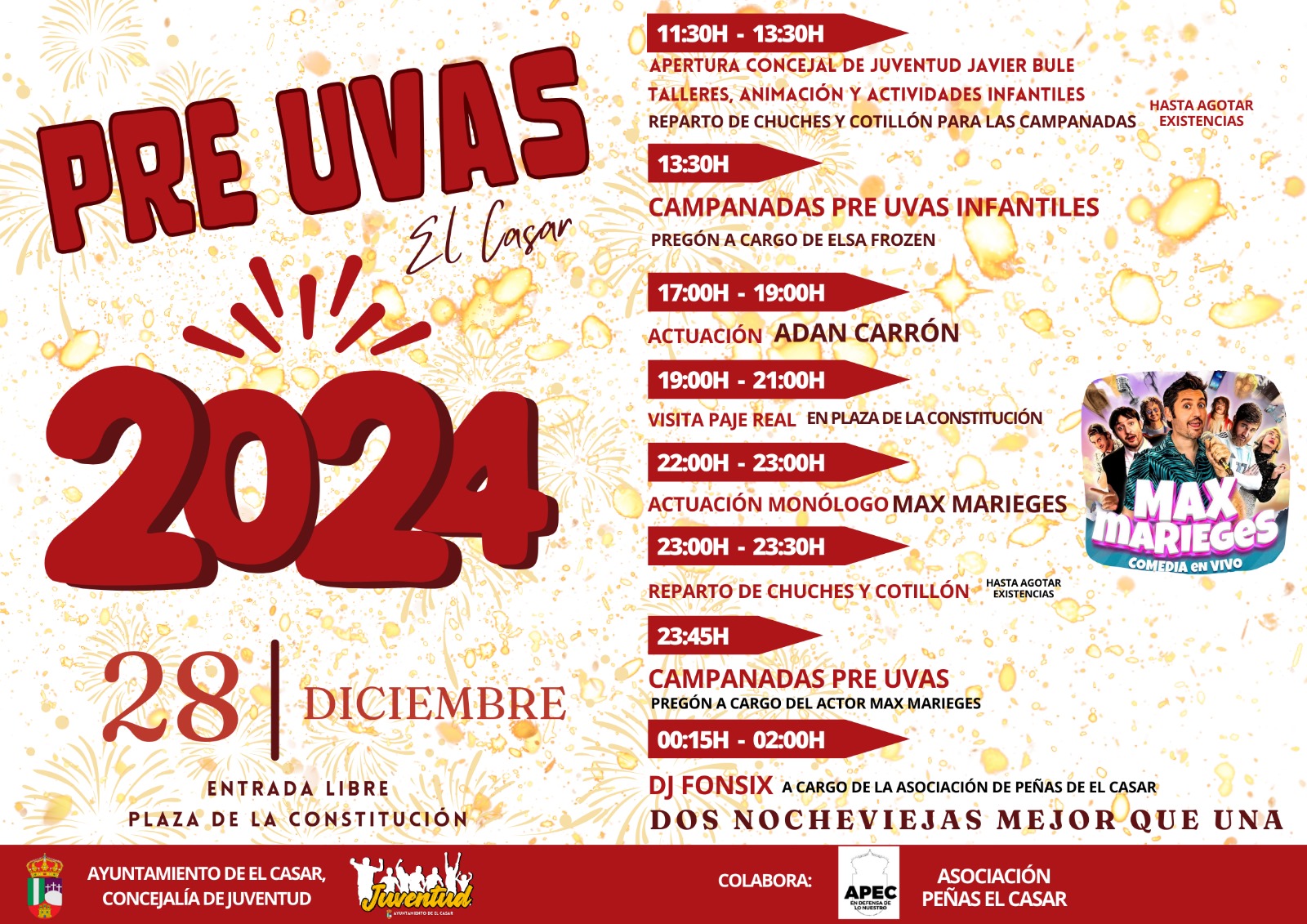 ¡EL CASAR CELEBRA LAS PRE UVAS  2024!