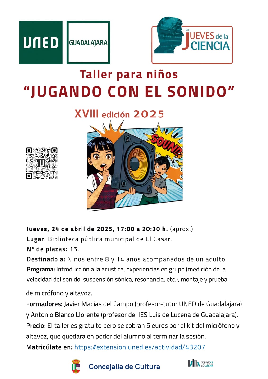 TALLER PARA NIÑOS Y NIÑAS: "JUGANDO CON EL SONIDO" - XVIII EDICIÓN 2025