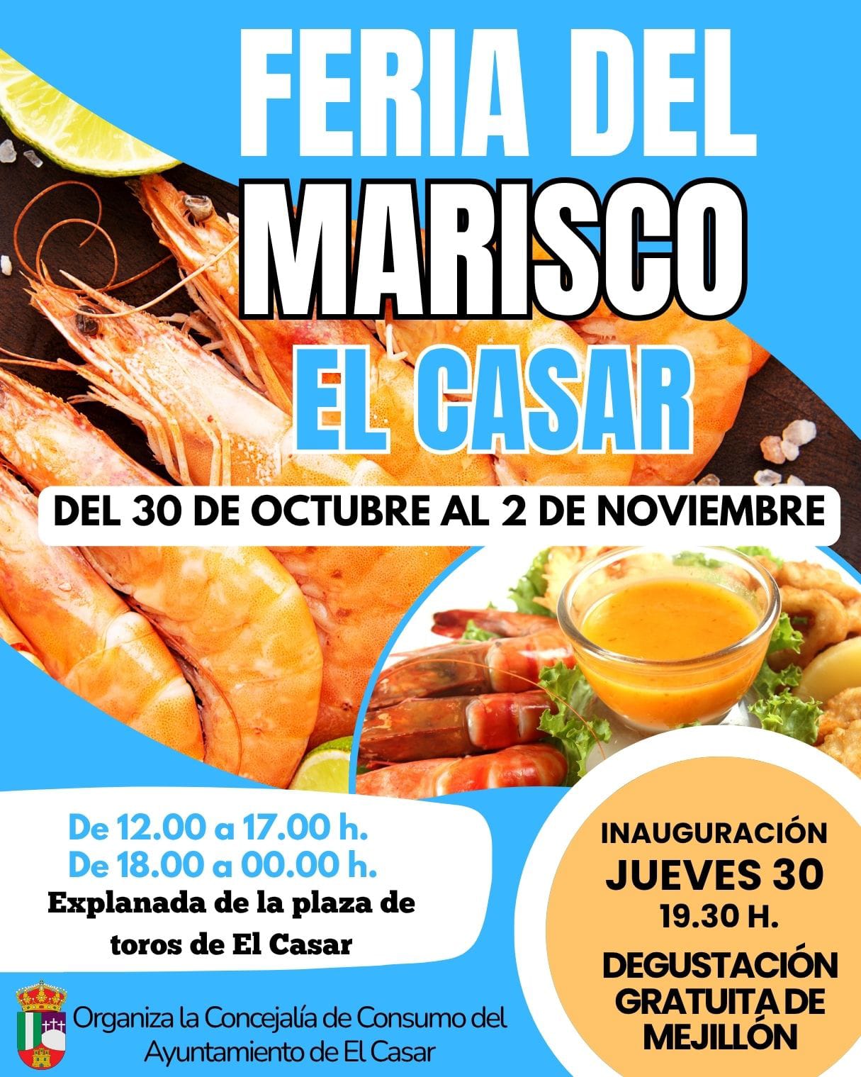 ¡LLEGA LA FERIA DEL MARISCO A EL CASAR CON EL MEJOR MARISCO GALLEGO!