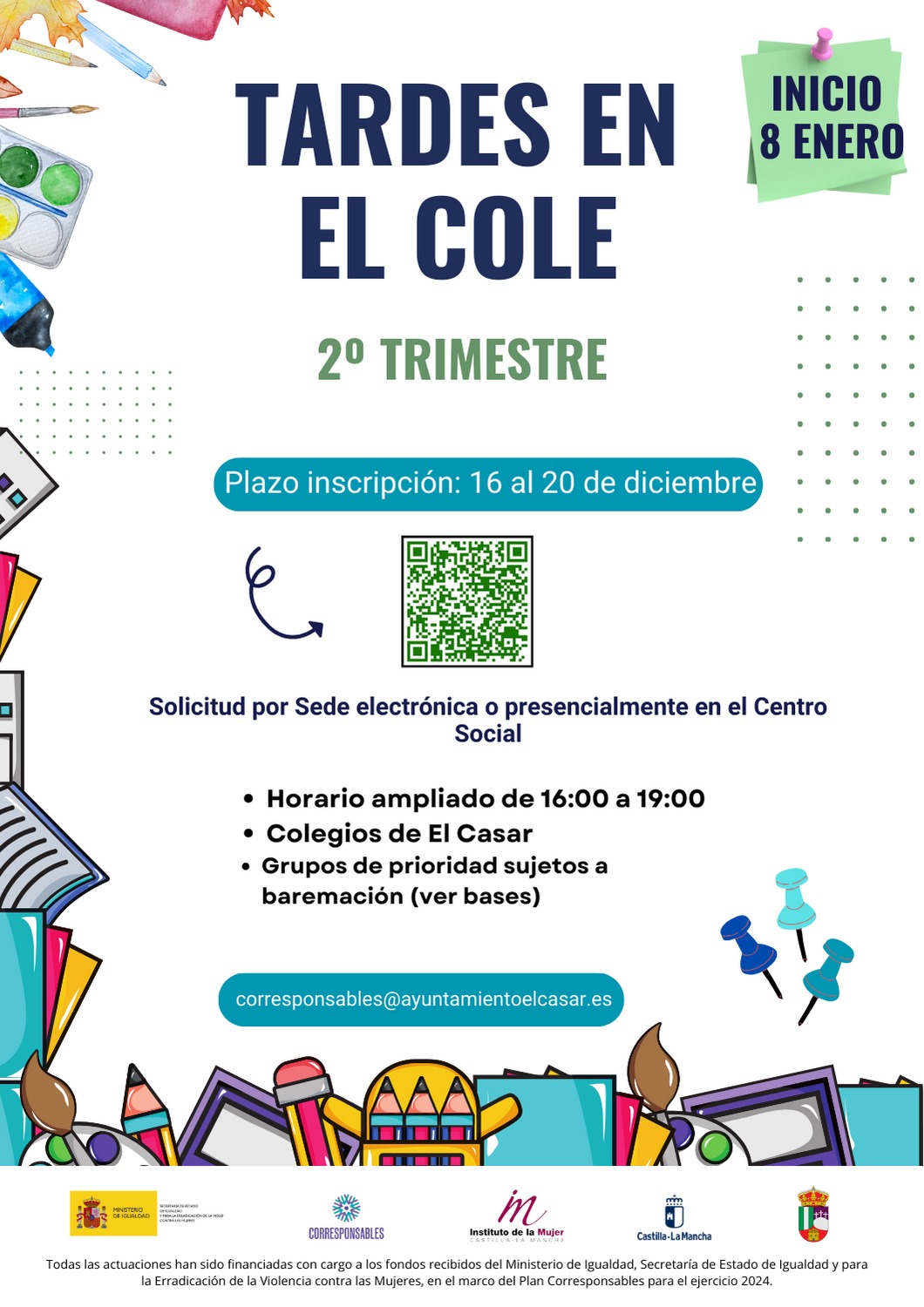 TARDES EN EL COLE – 2º TRIMESTRE – PLAN CORRESPONSABLES