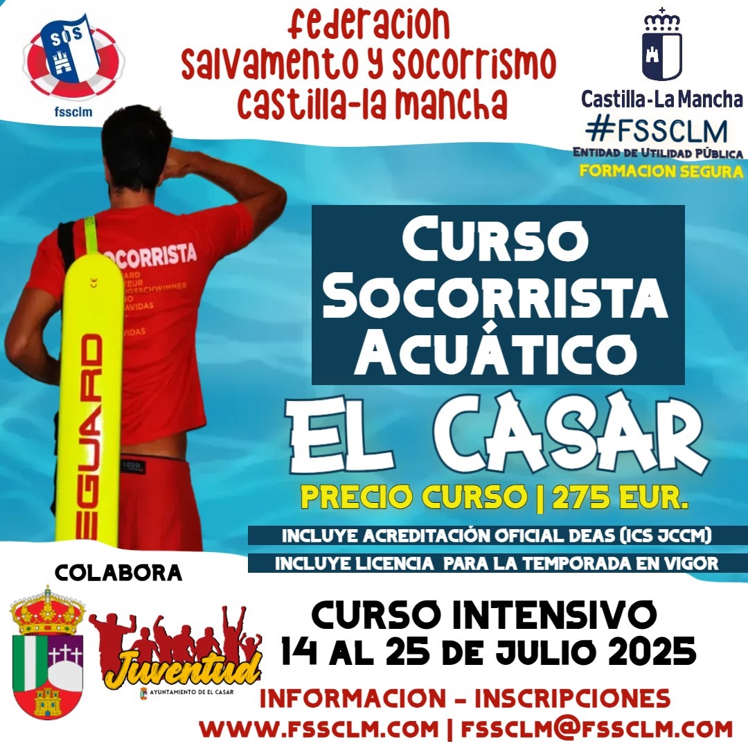 ¡NUEVO CURSO DE SOCORRISTA ACUÁTICO EN EL CASAR!