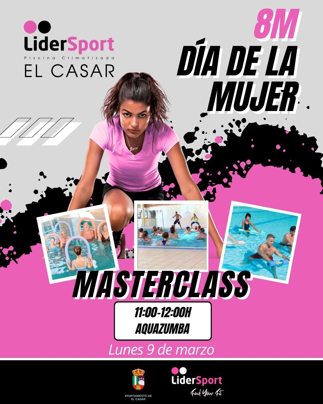 8M | MASTERCLASS DE AQUAZUMBA, EN LA PISCINA CLIMATIZADA DE EL CASAR