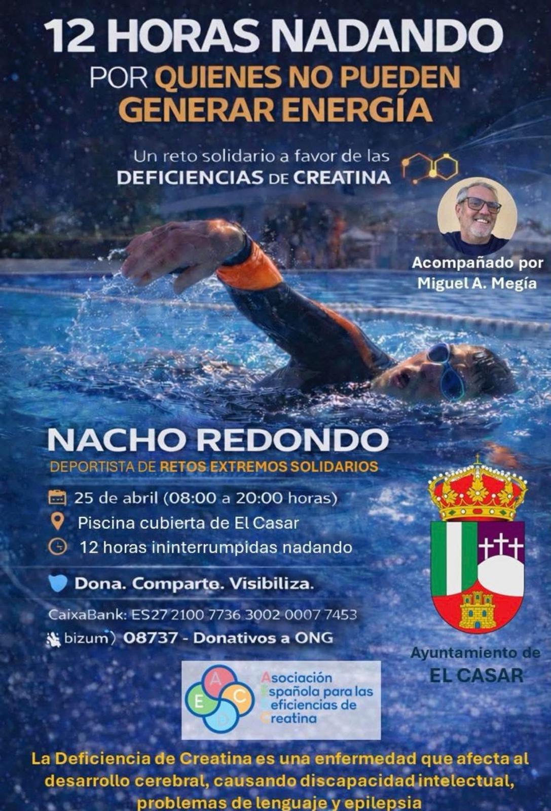 EL CASAR SE VUELCA CON UN RETO SOLIDARIO DE 12 HORAS NADANDO