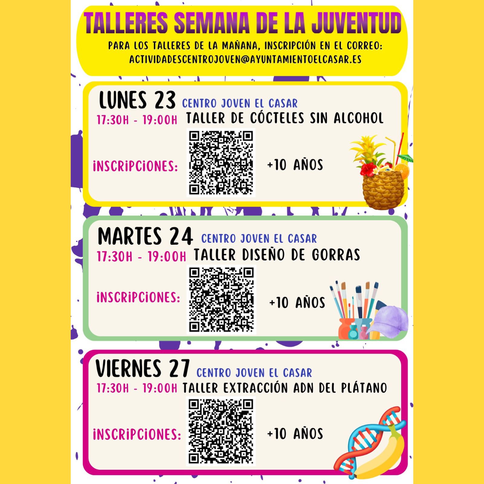 TALLERES SEMANA DE LA JUVENTUD - CENTRO JOVEN EL CASAR