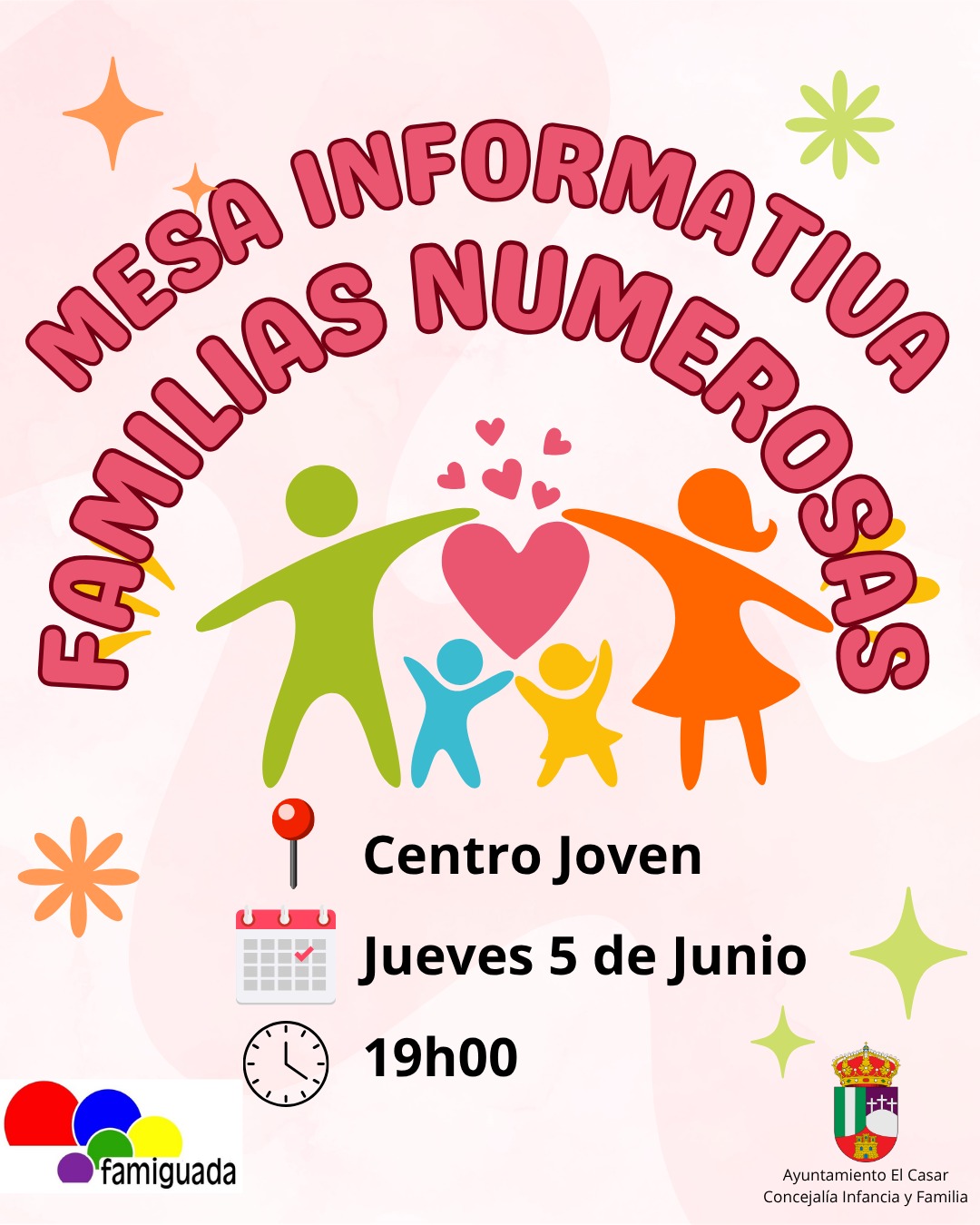 ¡ATENCIÓN, FAMILIAS NUMEROSAS DE EL CASAR!