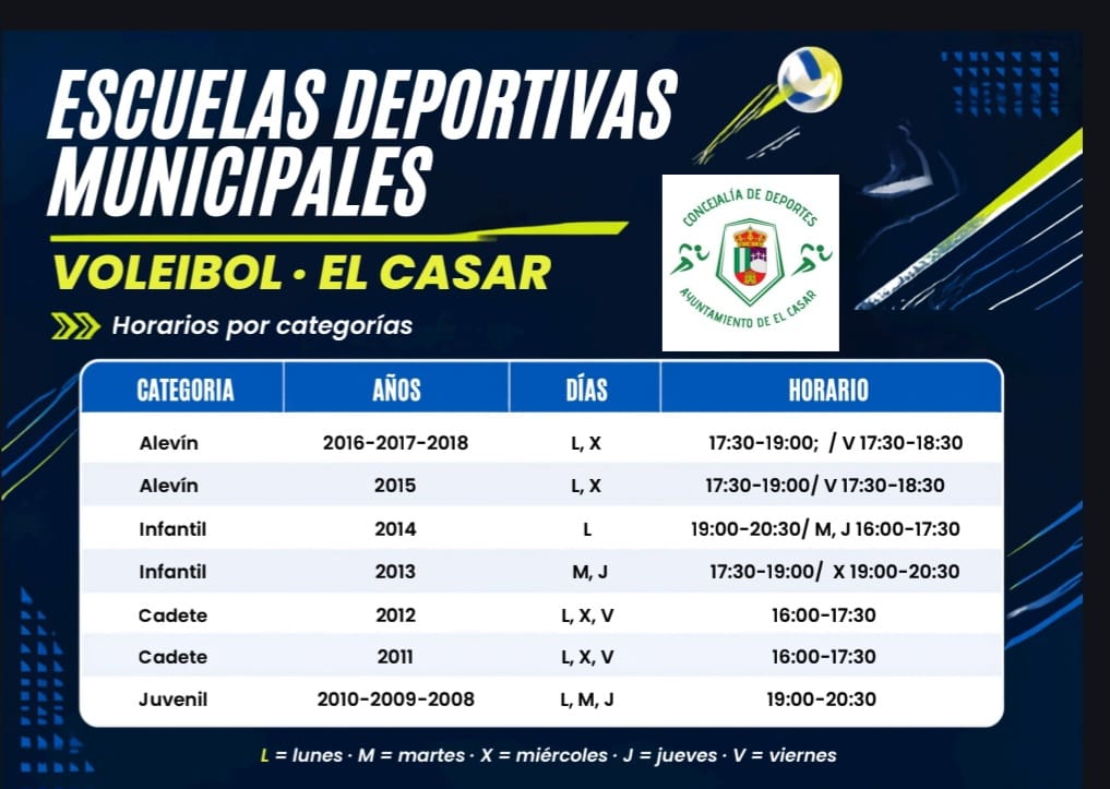 COMIENZAN LAS CLASES DE VÓLEIBOL EN EL CASAR