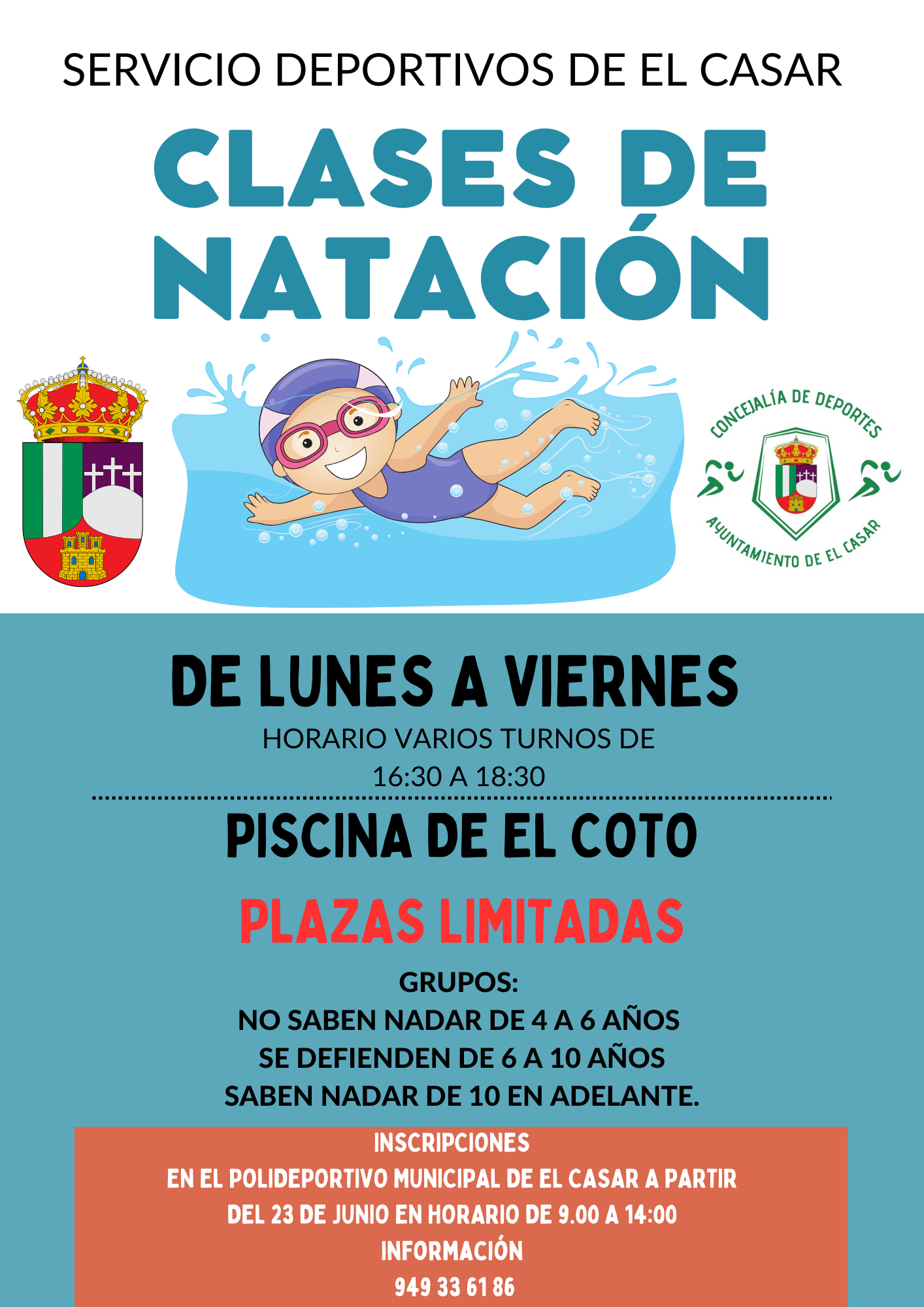 CLASES DE NATACIÓN VERANO 2025