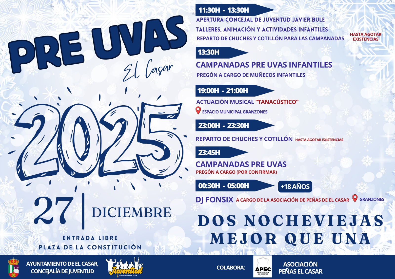 ¡VUELVEN LAS PRE UVAS A EL CASAR!